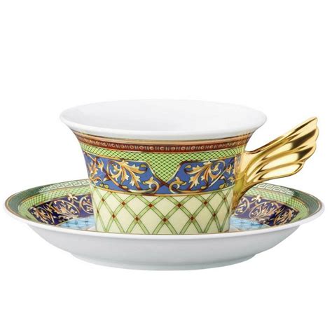 Russsian Dream Tea Cup and Saucer by Versace for Rosenthal, 